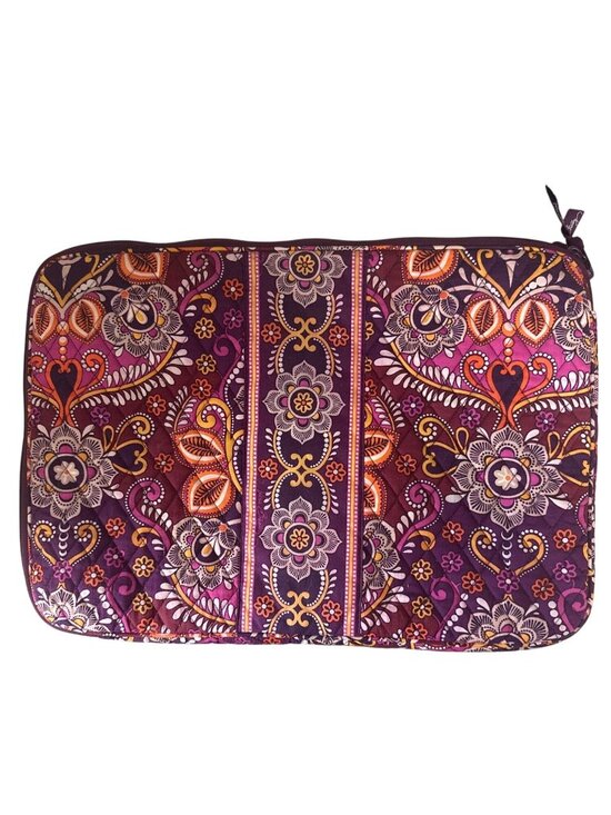 Vera Bradley Handbags - Vera Bradley Quilted Floral Laptop Sleeve 17" Safari Sunset Purple/Orange